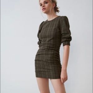 Zara Plaid Mini Dress